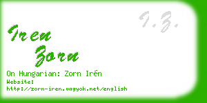 iren zorn business card